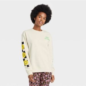 smiley crew neck